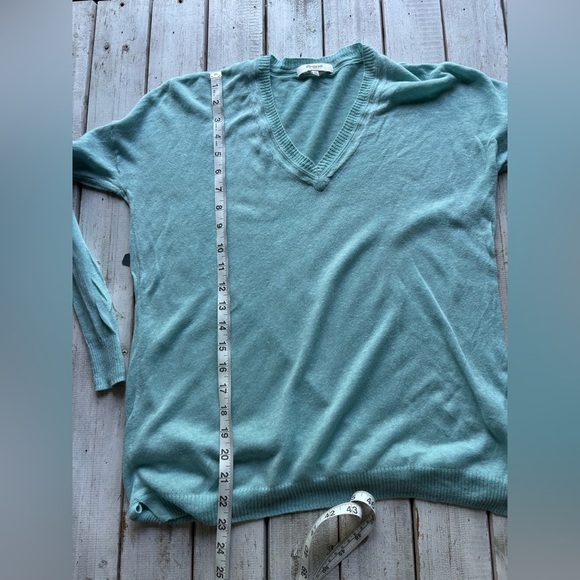 Madewell | Linen Blend | V-Neck Sweater | Seafoam Green | xs - Picture 7 of 8